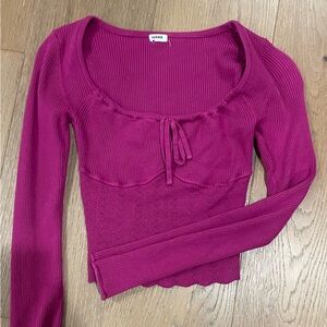 Magenta long sleeve top from Garage pink / purple sweater shirt